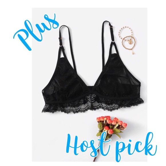 Other - ➕ Scalloped Trim Mesh Bra